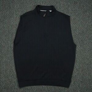 FootJoy Vest Mens Large Blue Drop Needle Half Zip Performance Pullover